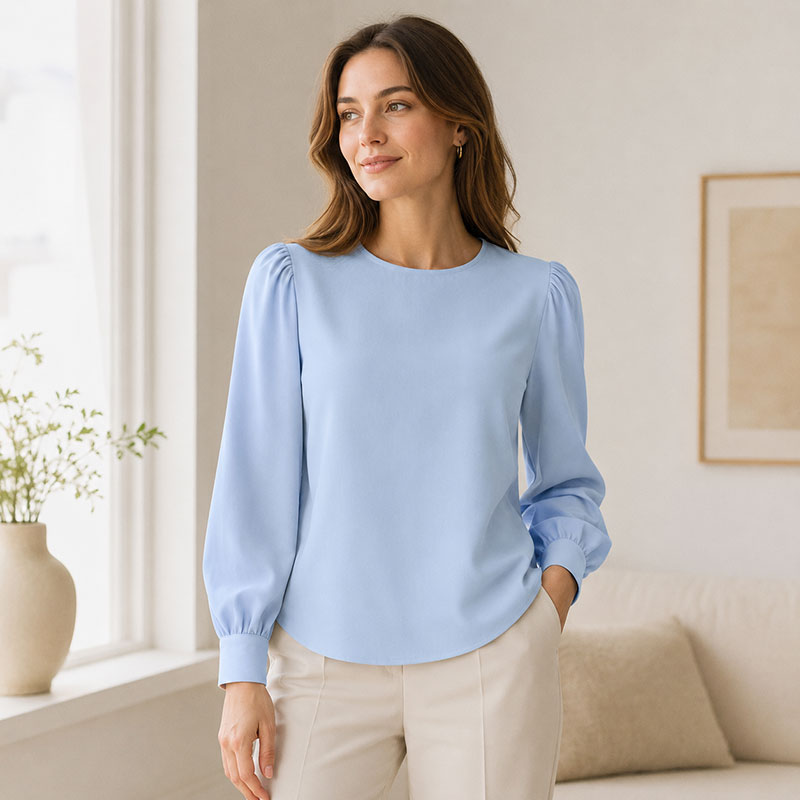 Celia Puff-Sleeve Blouse